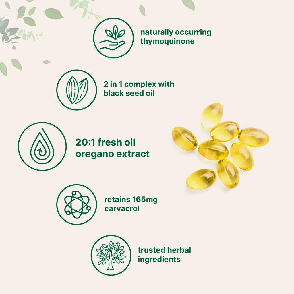 Fresh Extract Immune Support: Oregano Oil & Black Seed Oil Synergy